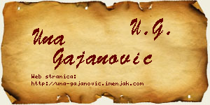 Una Gajanović vizit kartica